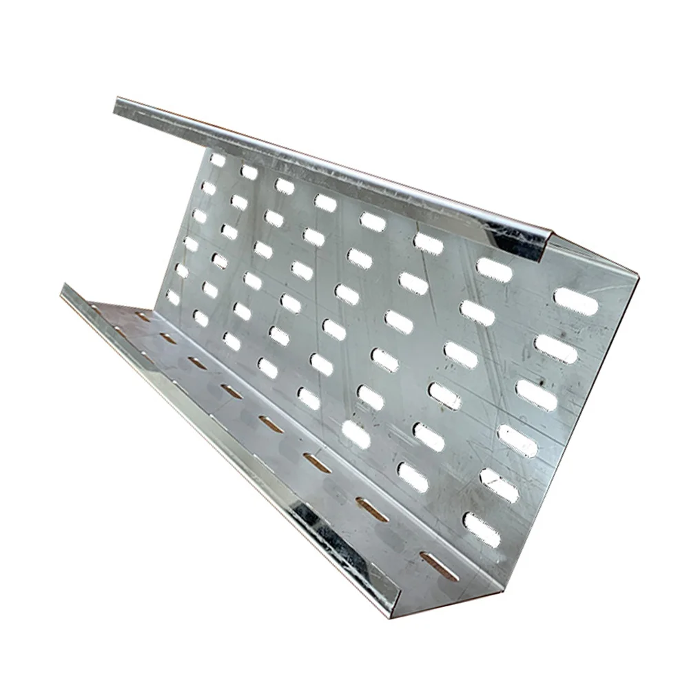 Manufacturer Desk Ventilated Trough Perforated Galvanized Steel Cable Management Tray