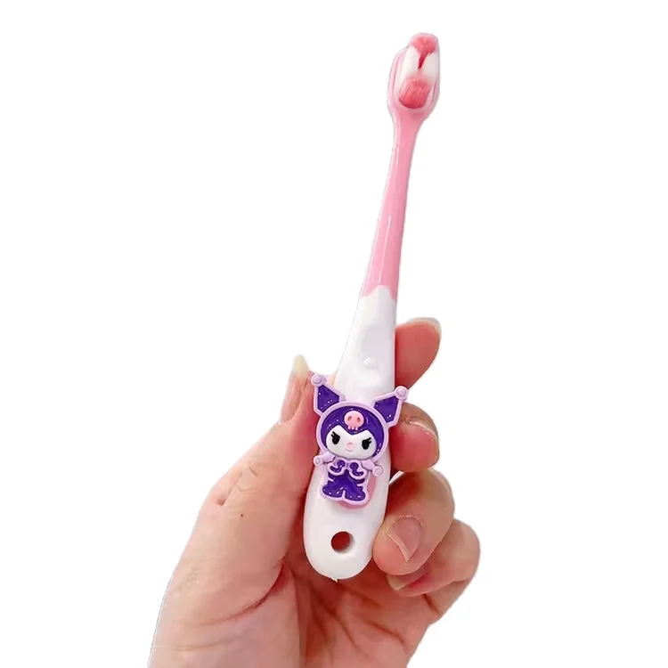 Kawaii Sanrioed Toothbrush Mymelody Kuromi Cinnamoroll Cartoon Student Adult Household Fine Hair Toothbrush Cleaning Toothguard