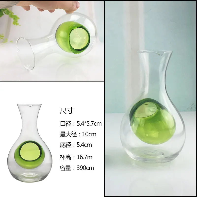 Stock glass whisky decanter with ice pocket Japanese cold sake glass wine decanter