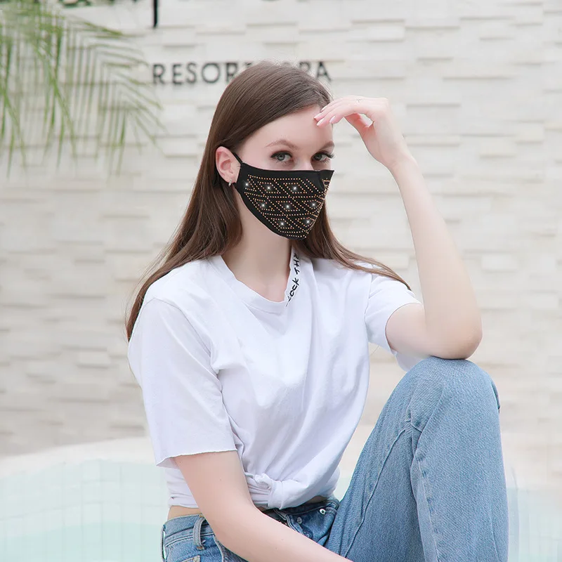 KEEP PERFECT 3 ply safety custom printed organic cotton black face maskes