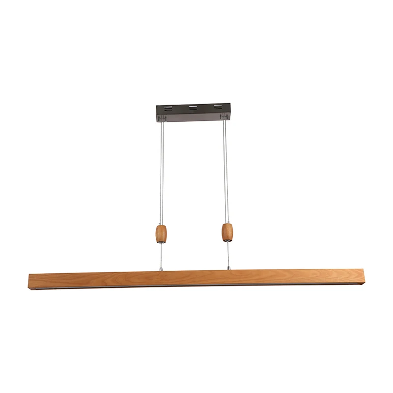 Pendant wooden lamp 30W warm light bamboo pendant lamp height adjustable led pendant lamp chandelier