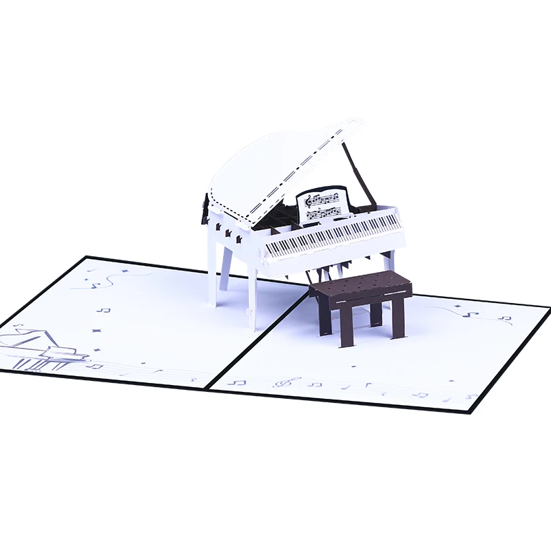 Piano Valentines Greeting Cards Couple Card Gift For Valentines Art Print Cute Piano Cards Handicraft