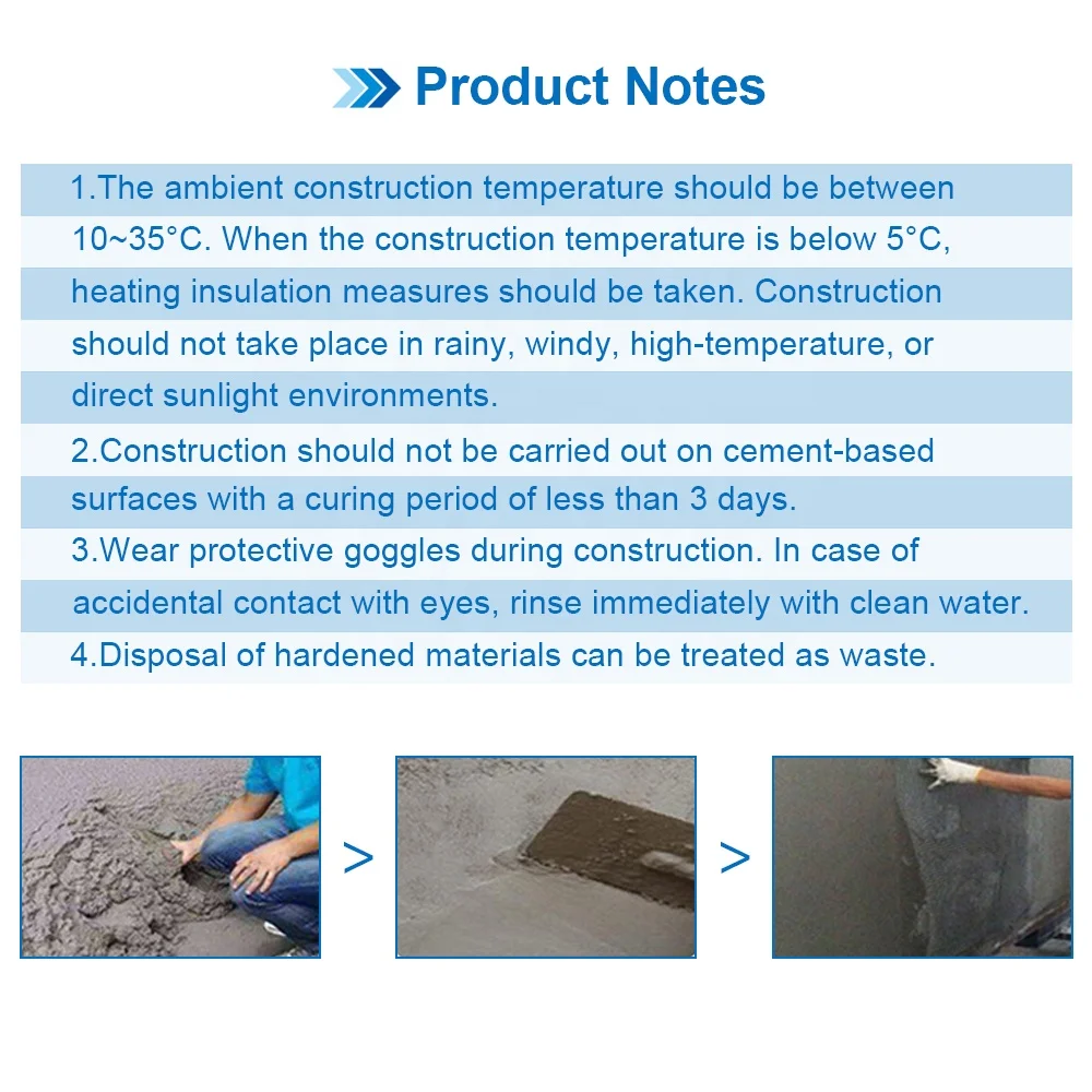 Polymer Waterproof Eco Friendly Super Bonding Non Shrink Repair Concrete Based Cementitious Mortar