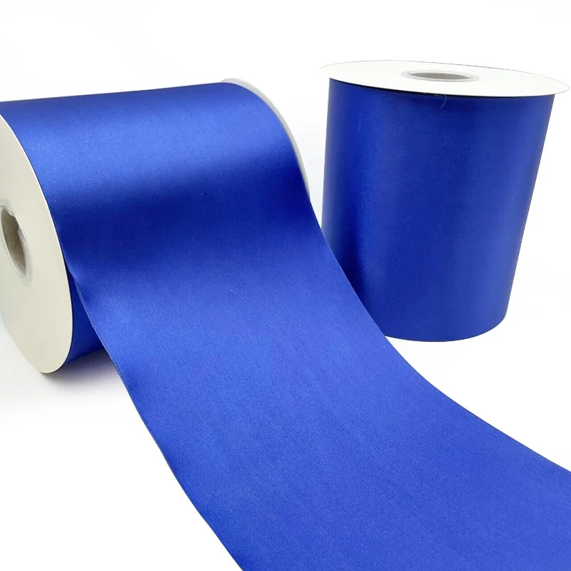 E-Magic Wholesale 4 Inch Solid Color Embossed Edge Satin Ribbon Single Face Polyester Ribbon For Gift Decoration