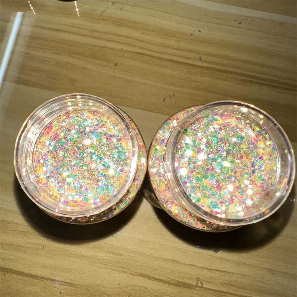 Ready To Ship 2oz high sparkle iridiscent chunky glitter in bottles