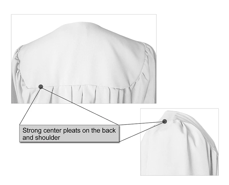 Custom Cheap White Matte Graduation Gown for Sale