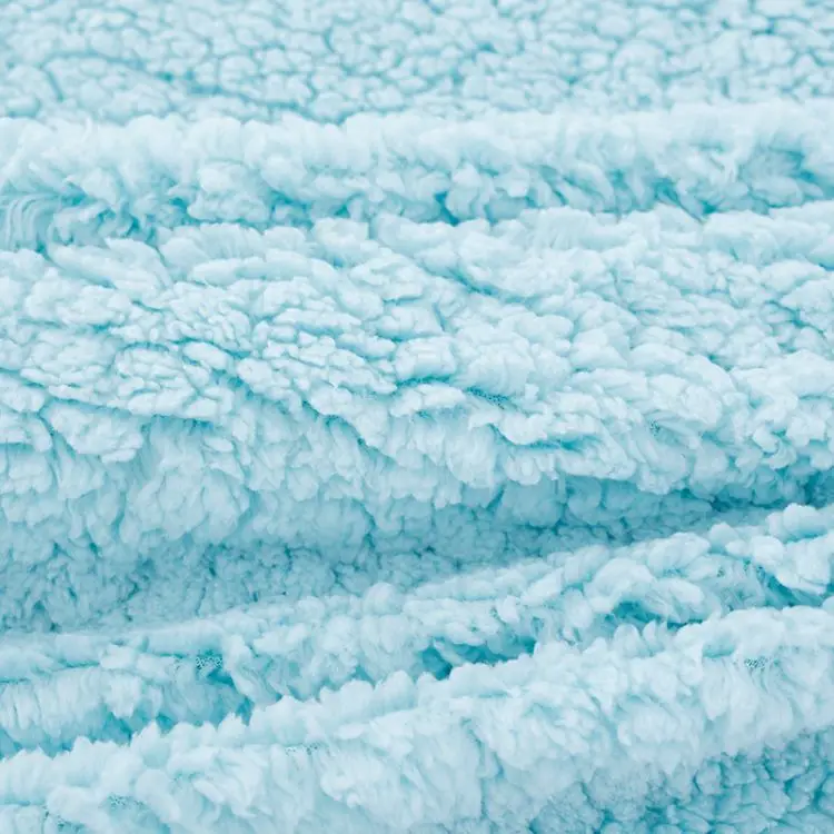 Shaoxing Manufacturer 100% Polyester Faux Soft Cotton Sherpa Fleece Lining Short Pile Faux Fur Plush Fleece Fabric