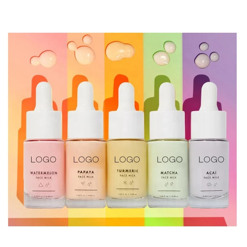 OEM Private Label Moisturizing Lightening Skin Care Organic Fruit Extract Pineapple Watermelon Face Milk Serum