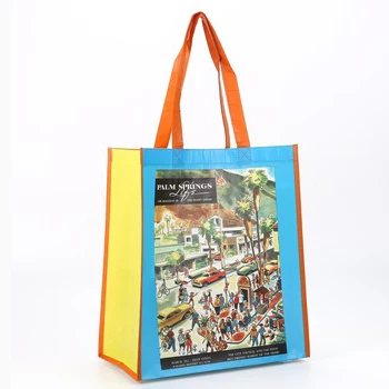 OEM Custom Logo RPET & PP Non-Woven Tote Bag Eco-Friendly & Recyclable Laminated Promotional Cheap Custom Shopping Bag for Gifts