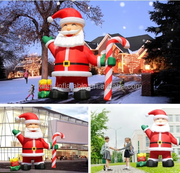20FT 26ft 33ft 40ft Christmas Inflatable Santa Claus Outdoor Blow Up Giant Santa Inflatable Christmas Decoration