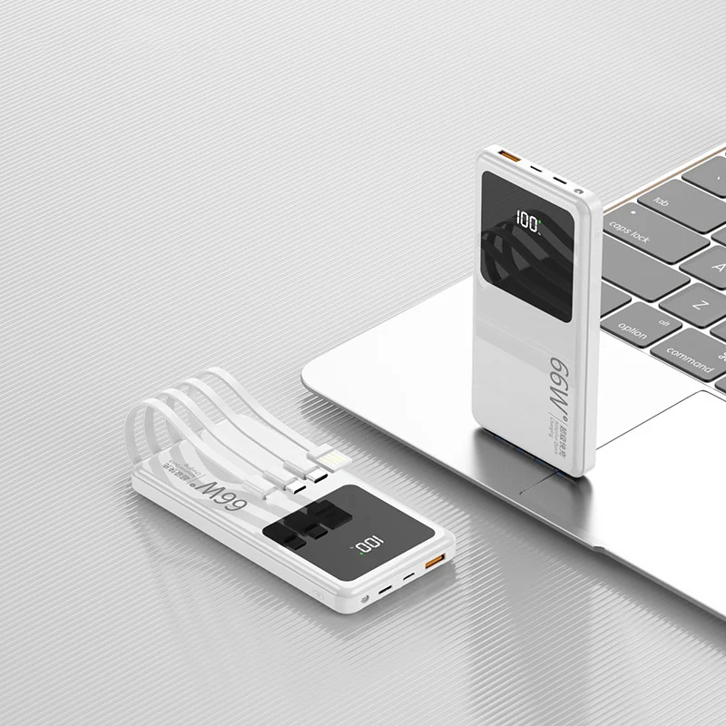 Multifunction Promotion Gift Fast Charge 66W Mobile Power Bank Large Capacity 20000 MA Small Portable Charging Powerbanks