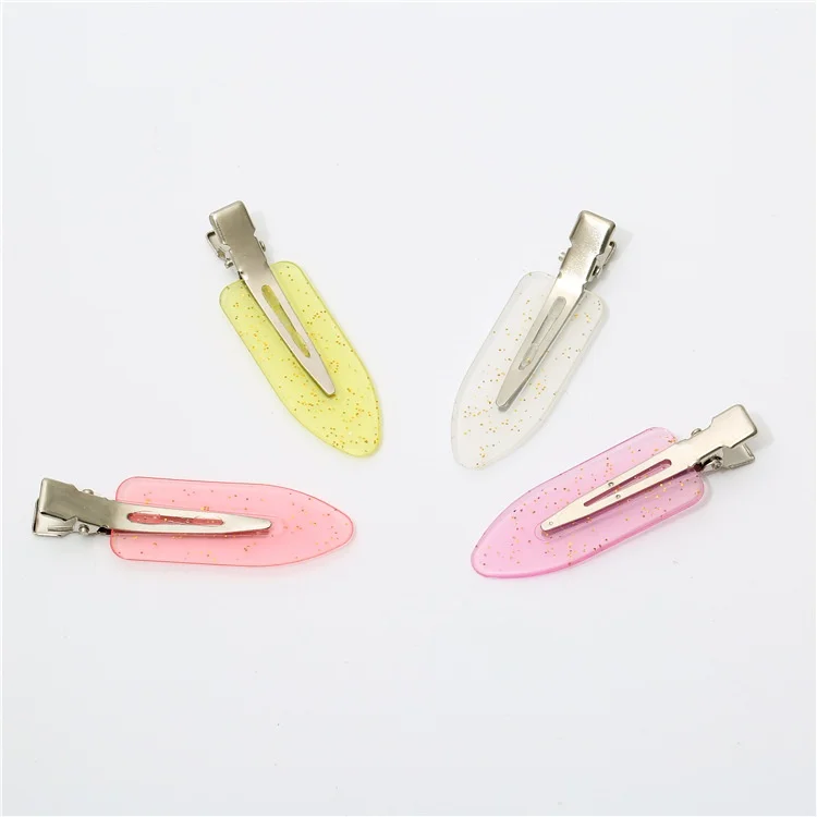 Directly Sourced 6cm Candy Color Seamless Hair Clip Popular Gold Powder Bangs Clip Multi-Purpose Hair Styling Makeup Tool