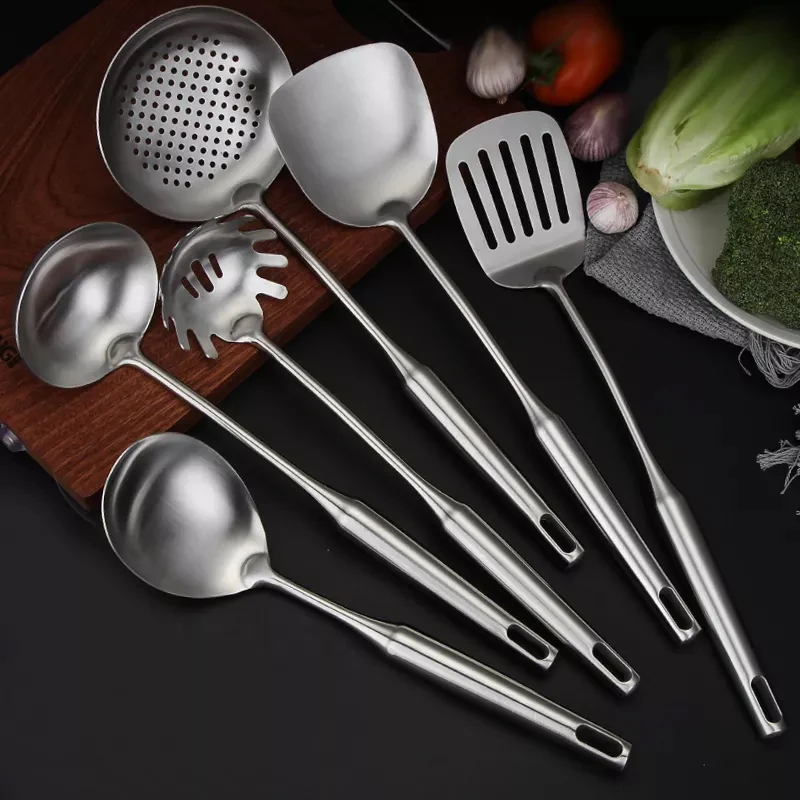 Stainless Steel Kitchen Restaurant Utensil Set Wholesale Cooking Nonstick utensil de cuisin Spatula Spoon Manufacturing