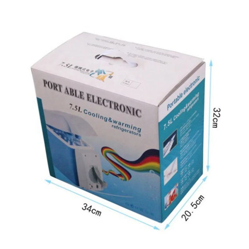
12V 7.5L Mini Portable Car Refrigerator Freezer Multi-Function Dual-Use Cooler Warmer Thermoelectric Electric Fridge Compressor 