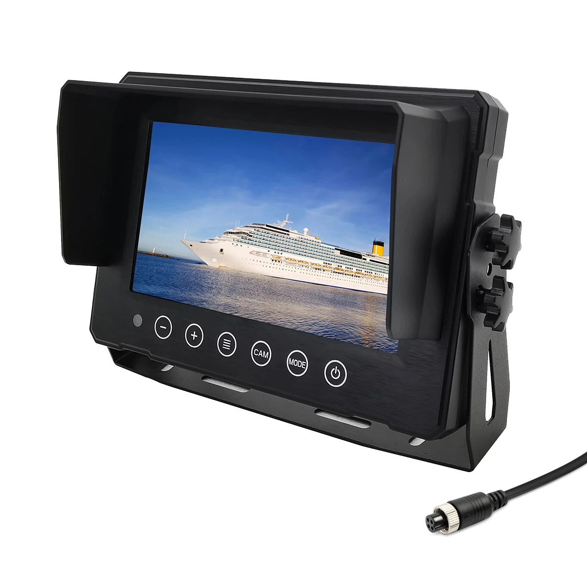 Factory direct 7 Inch Waterproof Portable Monitor Lcd Touch bottom Monitor With waterproof Housing on stock camera car monitor