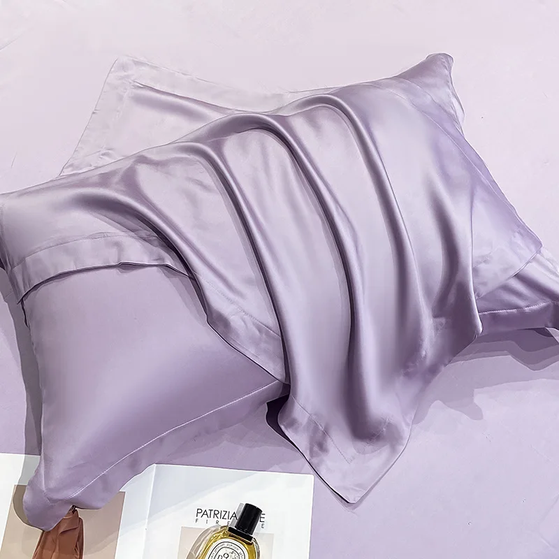 Tencel Pillowcase 48*74cm Standard Eco-friendly Solid Pillow Slip Colorful Lyocell Fiber Home Bed Silk Pillow Covers