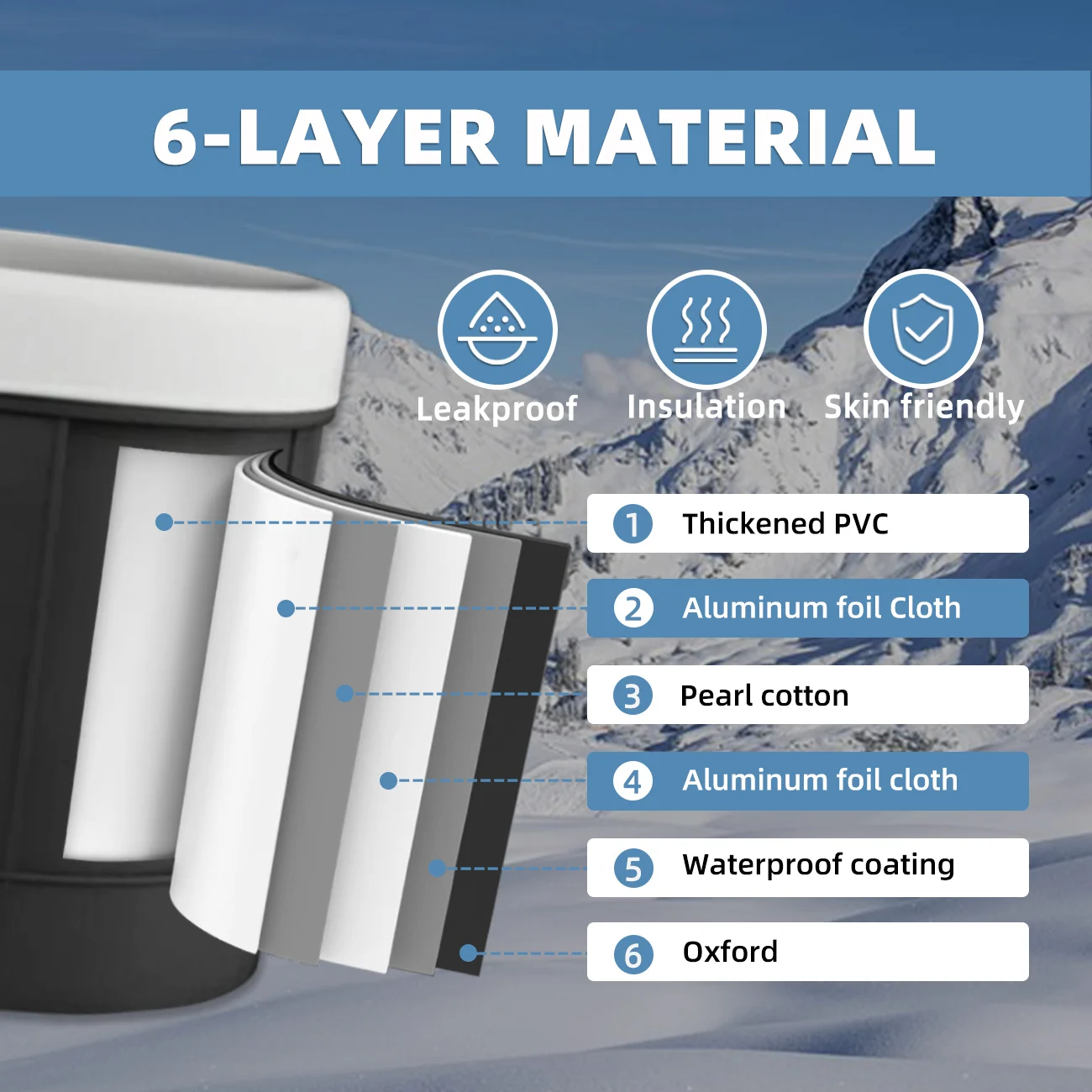 2024 Replaceable Inner Liner Oval Cold Plunge 385L Anti-air Leakage Ice Bath Tub Insulated Ice Pod Portable Foldable Ice Barrel