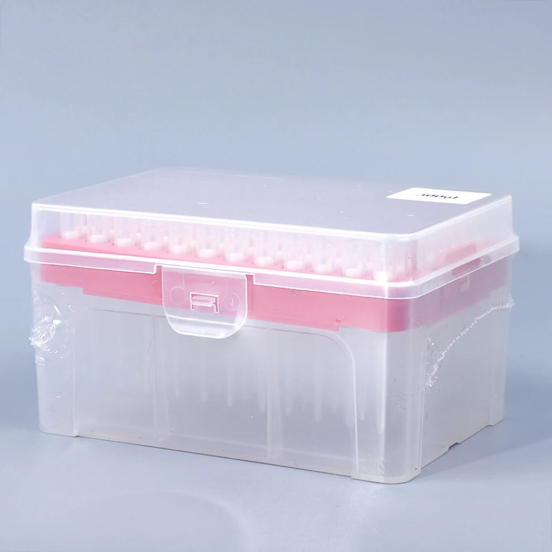 Universal 300ul Disposable Transparent 96 Well Hole Box Pipette Tips Sterilized Filtered Low Retention