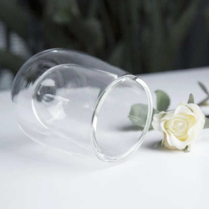 personalized glass double wall tea cup set