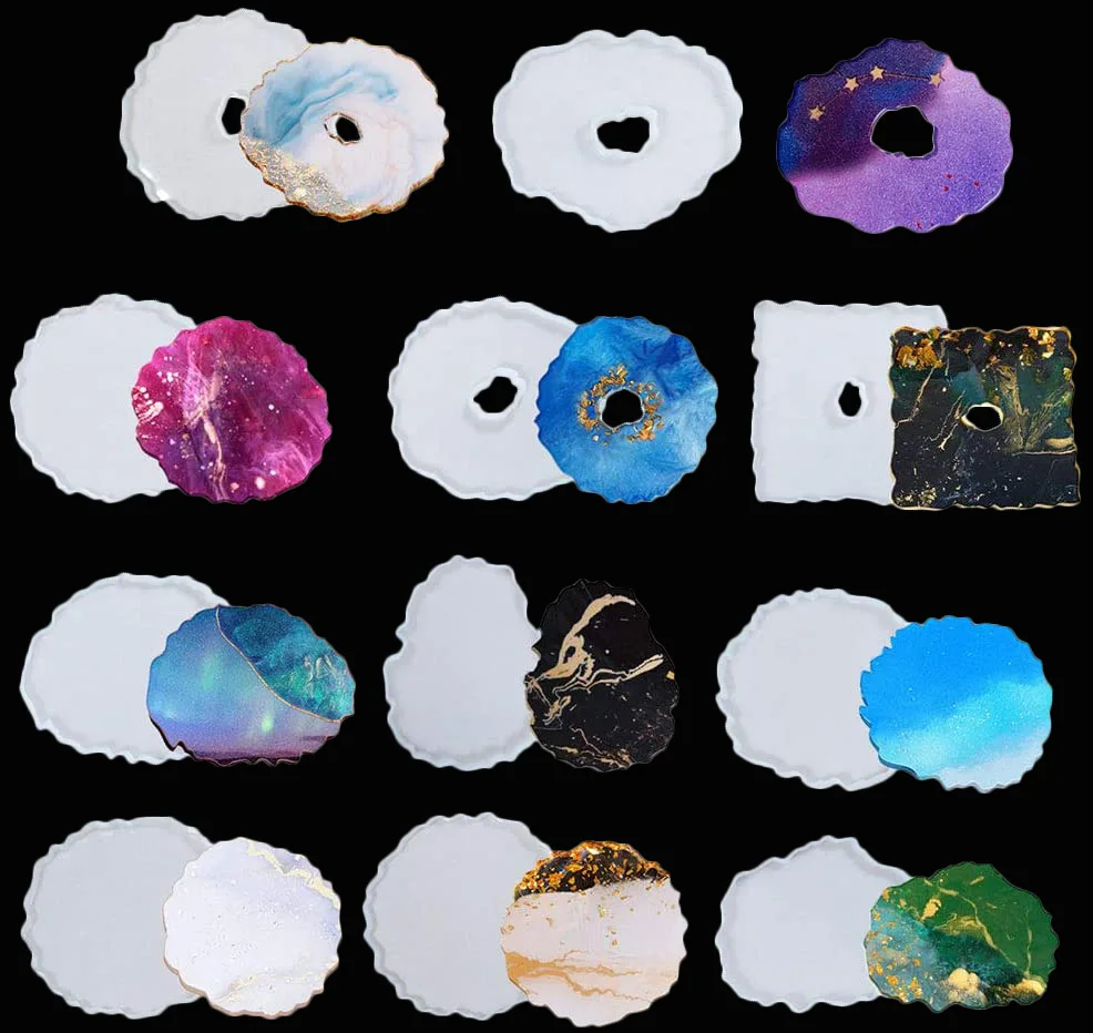 
Silicone Tray Resin Mold for Epoxy Resin Casting Resin Serving Board Tray Coaster Plate Holder Art craft Home Decor 