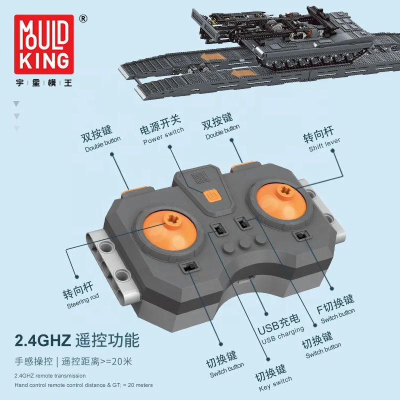 MOULD KING Blocks Technical Building Toys MOC Motorized Span Structure Car Bridge RC Tank Model Brick Block