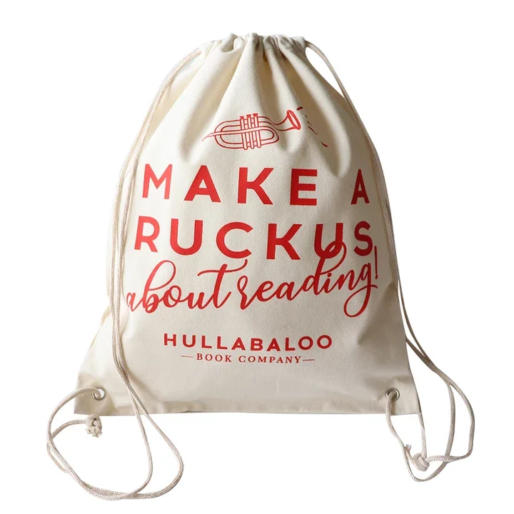 High Quality Low Price Drawstring Bag Custom Logo Calico Bag Drawstring Customised Drawstring Bag