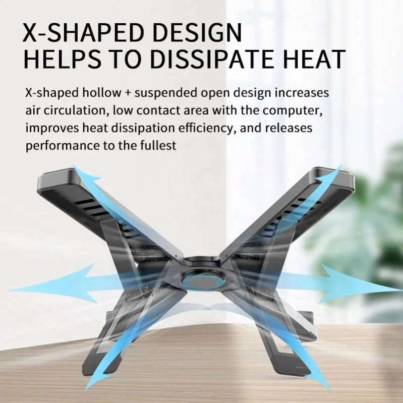 Cooling Stand Mechanical Style Metal Laptop and Tablet Stand Foldable Made of Aluminium and Aluminum Alloy