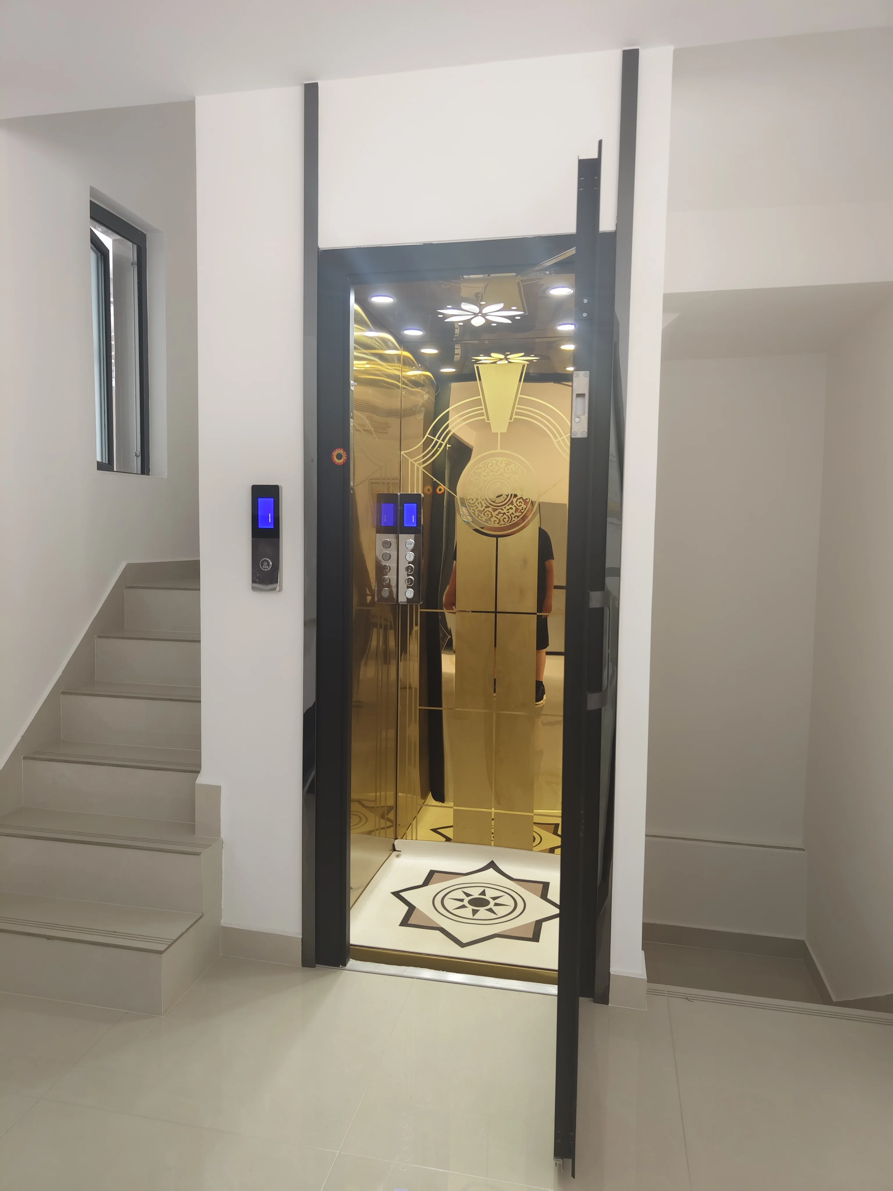 234 floor home elevator 300kg 400kg 3 man passenger cabin home lift for residential