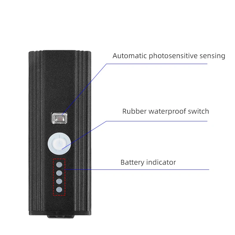 Bicycle Aluminum Alloy Headlight USB Rechargeable Warning Road MTB Bike Front Waterproof Bicycle Light