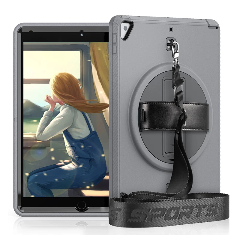 2023 New Rugged Case shockproof tablet covers cases with 360 rotation hand strap For Amazon Fire Tablet HD 8 Plus 2020