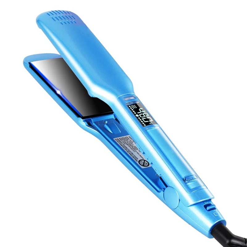 Hot Sale Popular Titanium hair iron straightener with lcd flat irons wholesale private label customize hair straightener