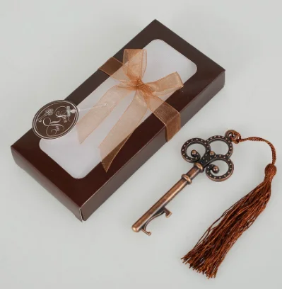 Skeleton key shape bottle opener Copper color wedding gifts for guests