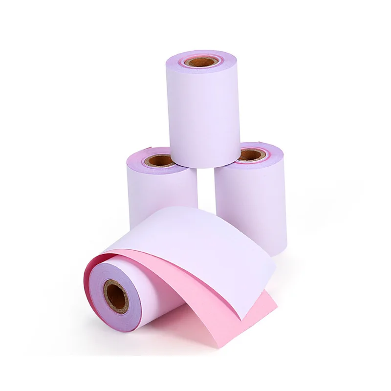 Direct Factory 75x70 3 Ply NCR Carbonless Paper Roll Green and White Thermal Carbonless Paper 75x70 3 Ply