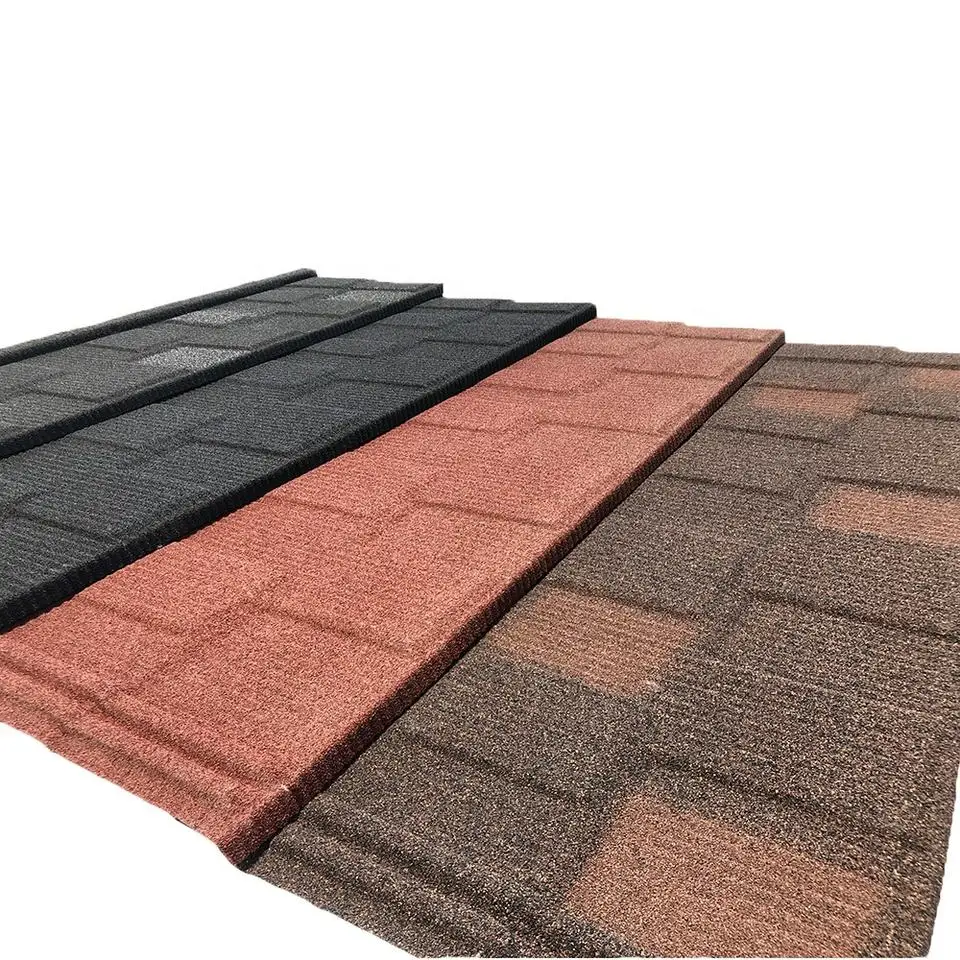 Color Coated Stone Tile  PPGI Corrugated Metal Roofing Sheet for Building