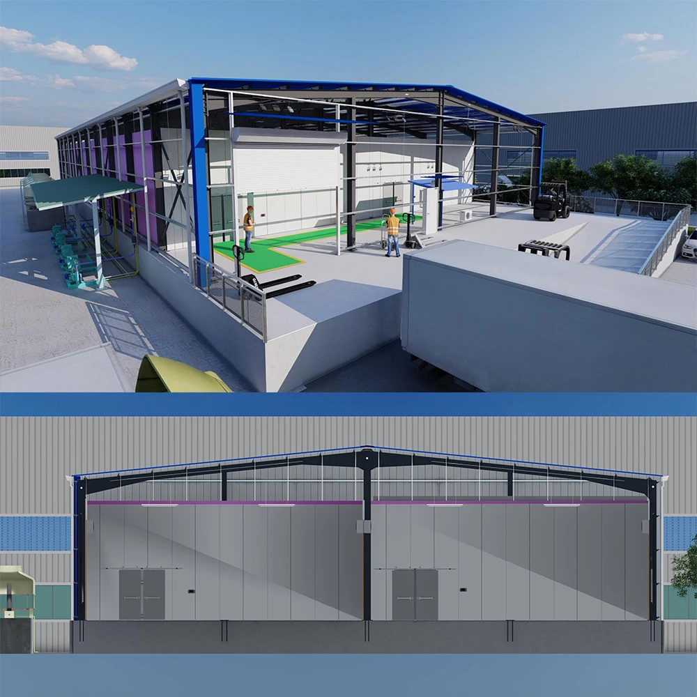 The Best Price Low Cost Light Metal Building Prefabricated Steel Warehouse Industrial Cold Storage Shed Warehouse