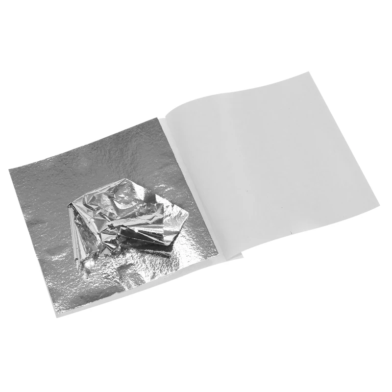 Quality certification 9*9 CM 2000 pcs Taiwan silver gold leaf sheets for furniture craft frame gilding decorating foil paper