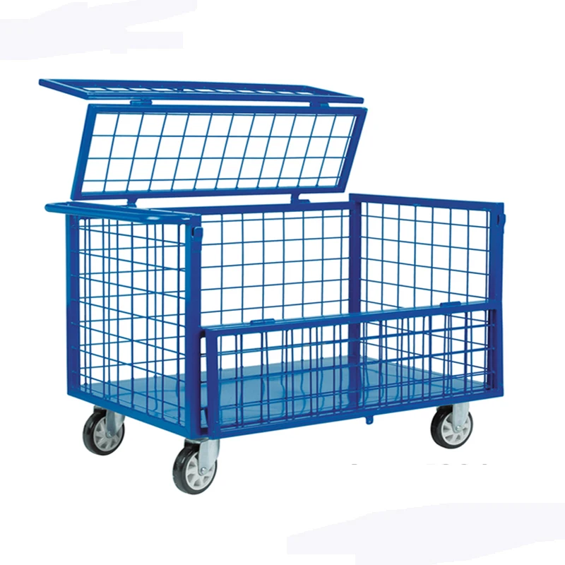 
Industrial customized transporting stainless steel pallet cage /wire mesh basket/storage roll container 