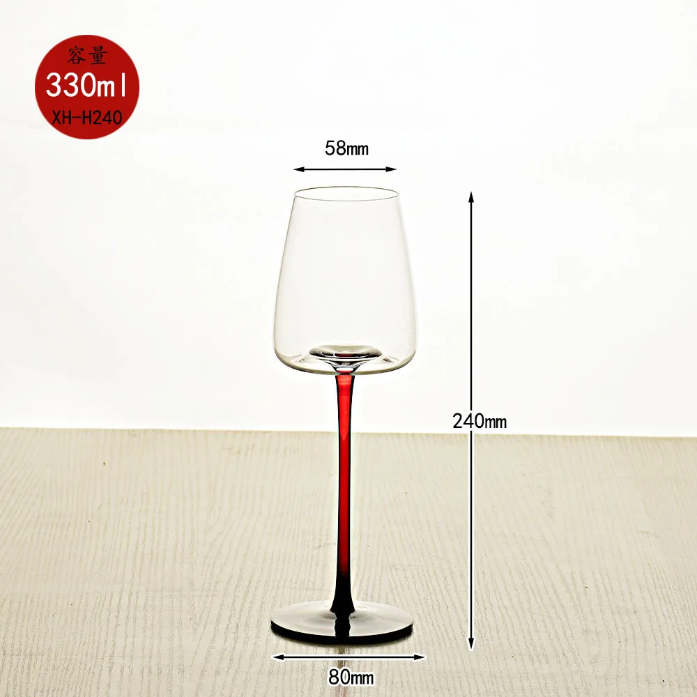 Black Bow Tie Burgundy Red Wine Glass Pot Belly Home Nordic Light Luxury Crystal Glass Grape French Red Stem Goblet