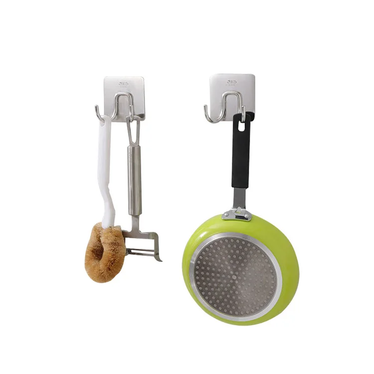 Wholesale high-quality metal clothes hook stainless steel double clothes hook living room bathroom wall coat hooks