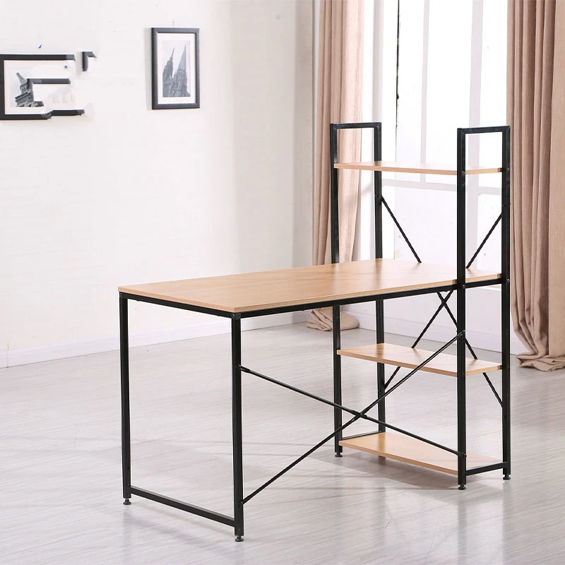 Best Selling Computer Desk for PC Laptop With Bookshelves Melamine Top for Home Office