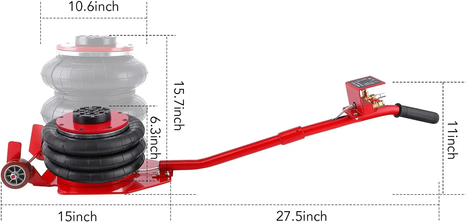 3Ton air bag car jack Fast Lifting Pneumatic Car Repair Inflatable Bladder Jack