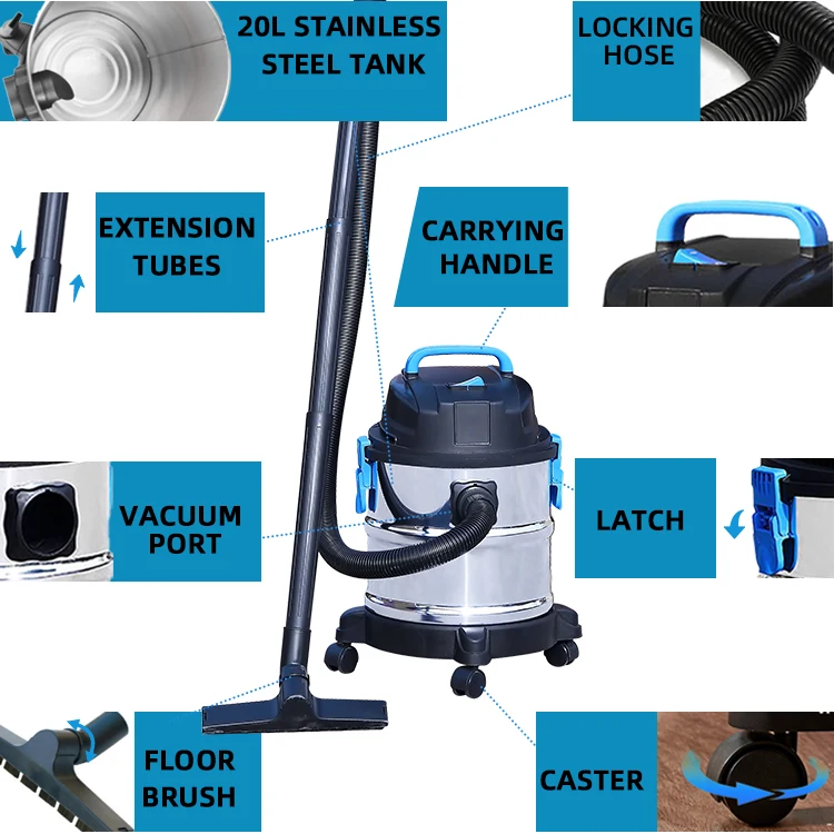 Eako EC813-20L высокое качество с конкурентоспособной ценой экстрактор Мокрый сухой пылесос для уборки пола