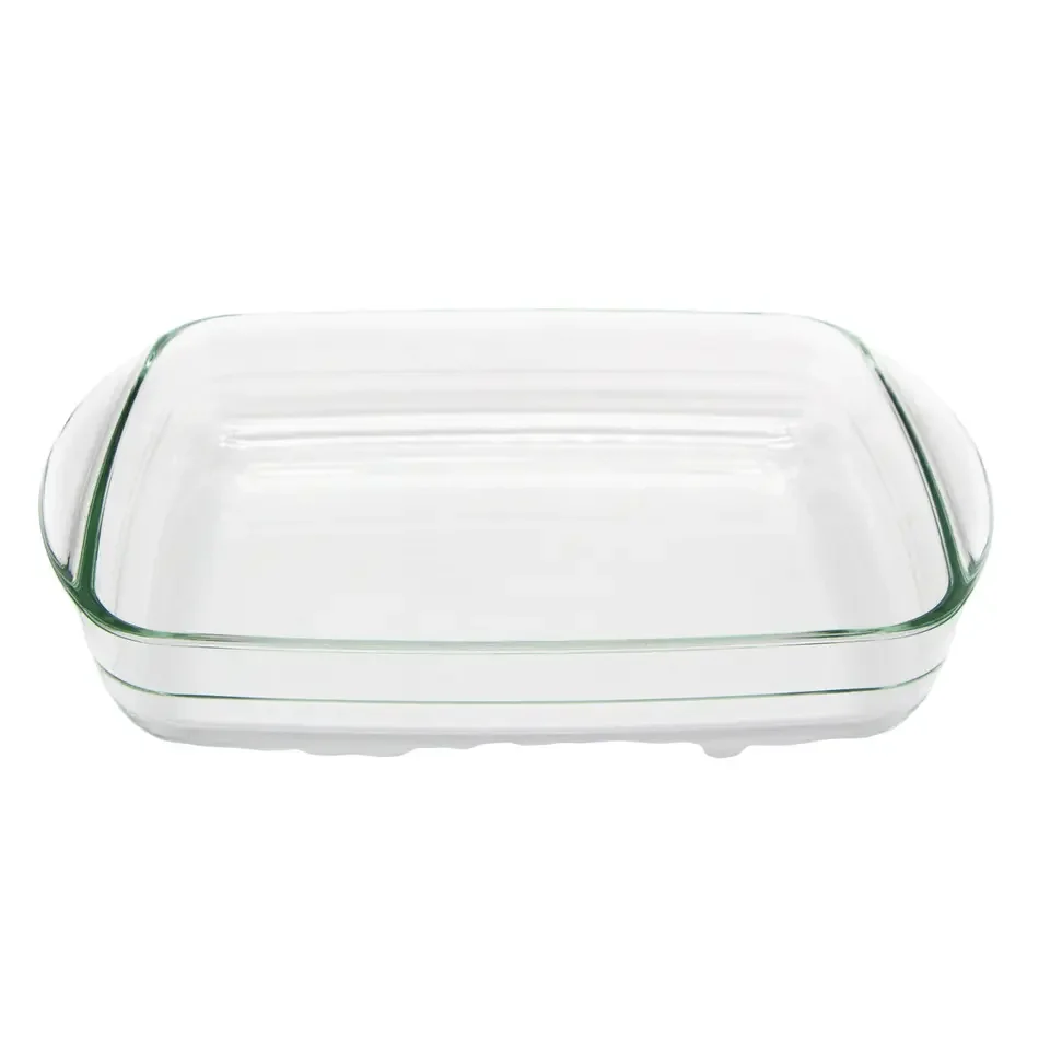Non-Stick Cooking Bread Loaf Pan Trays Pizza Sandwich Dessert Glass Baking Ware