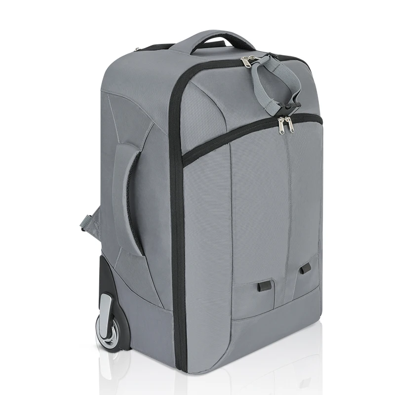 Large Capacity Multipurpose Waterproof Nylon Photography Bag Hidden Trolley Luggage Case Rolling Camera Backpack