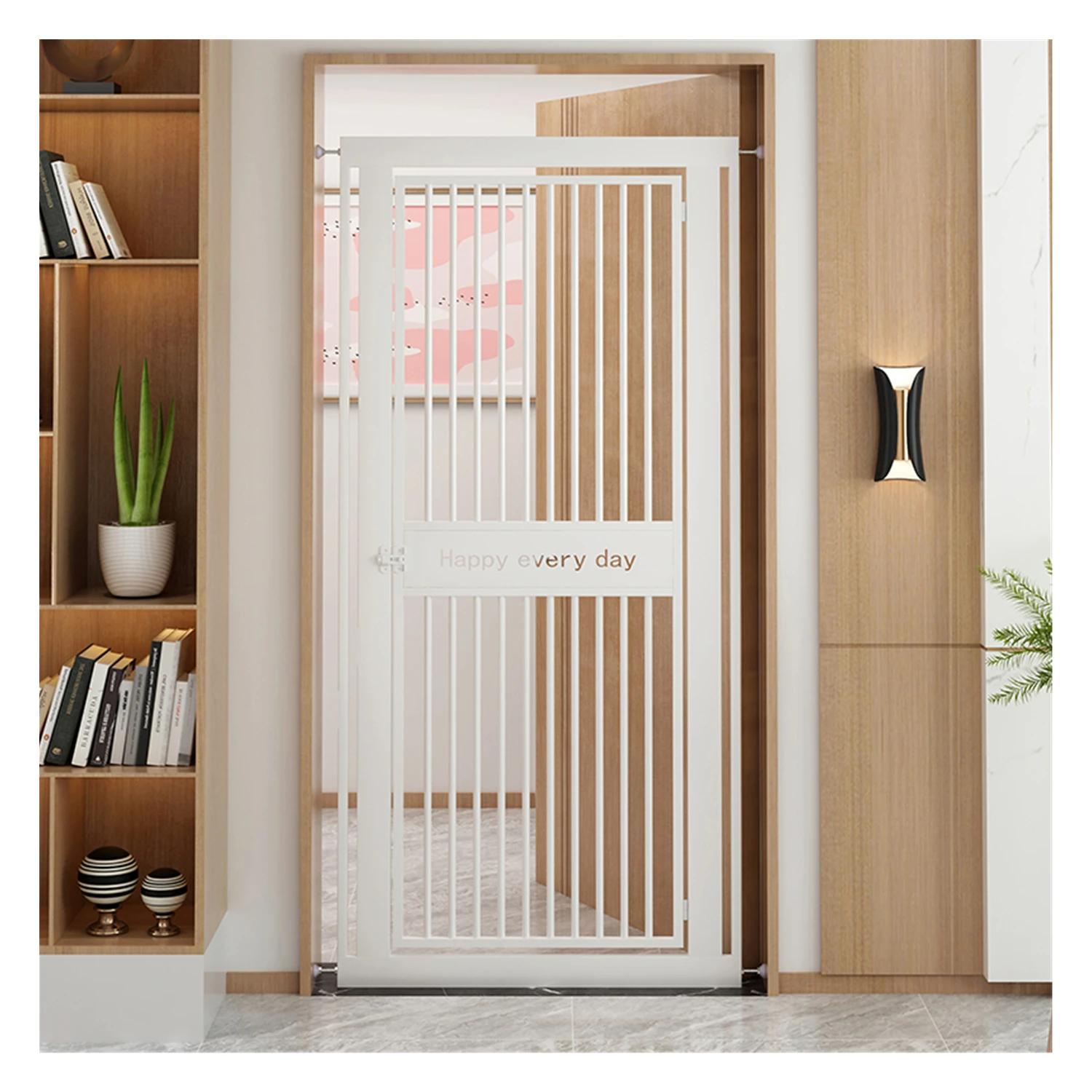 High Quality Panels Decorative Indoor Pet Barrier Pet Fence Indoor Pet Door Dog Gate Cat Door Customizable Letters