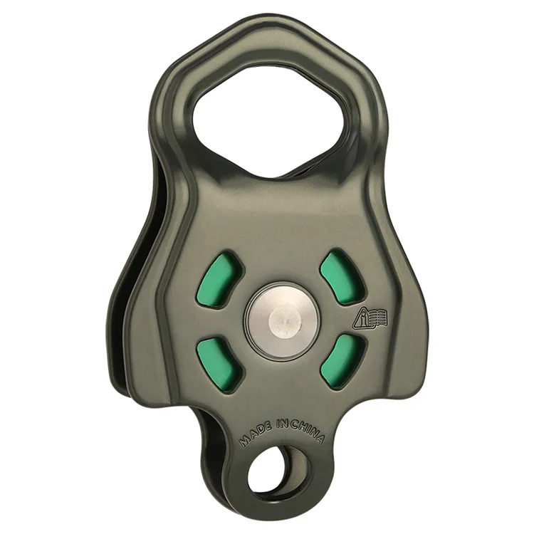 7075 Aluminium Large Single Rescue Traversing Lifting Climbing Pulley with Ball Bearing