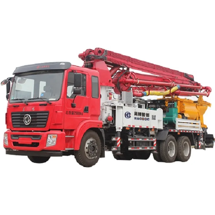 Haoboc factory price concrete mixer truck used 30m concrete mixer truck  pump for sale