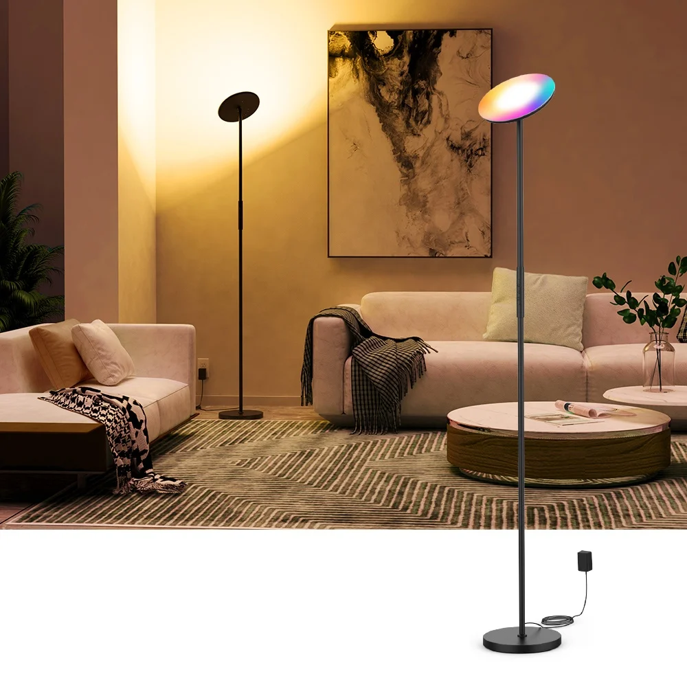 Gold Modern Smart Home Lights Color Changing Floor Standing Lamp LED RGB Floor Lamp