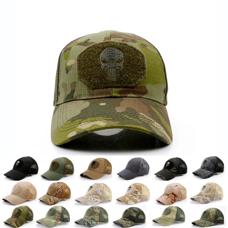 Field Sports Online Multicam Punisher Mesh Baseball Cap Operators Hat Airsoft Camo digital Camouflage Hat
