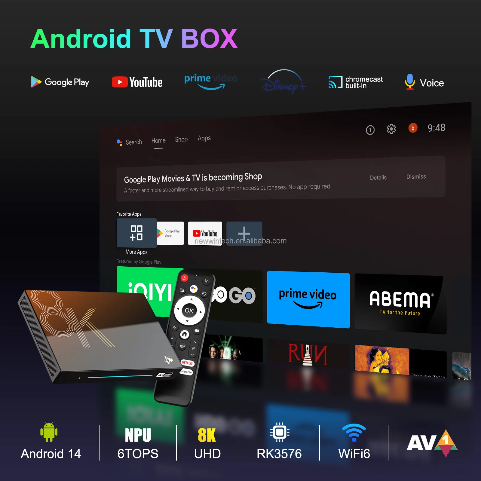 Мощная ТВ-приставка на Android H96MAX M9S ОЗУ 8 ГБ ПЗУ 128 ПДУ 14 8K 4K Rockchip Восьмиядерный 5 г